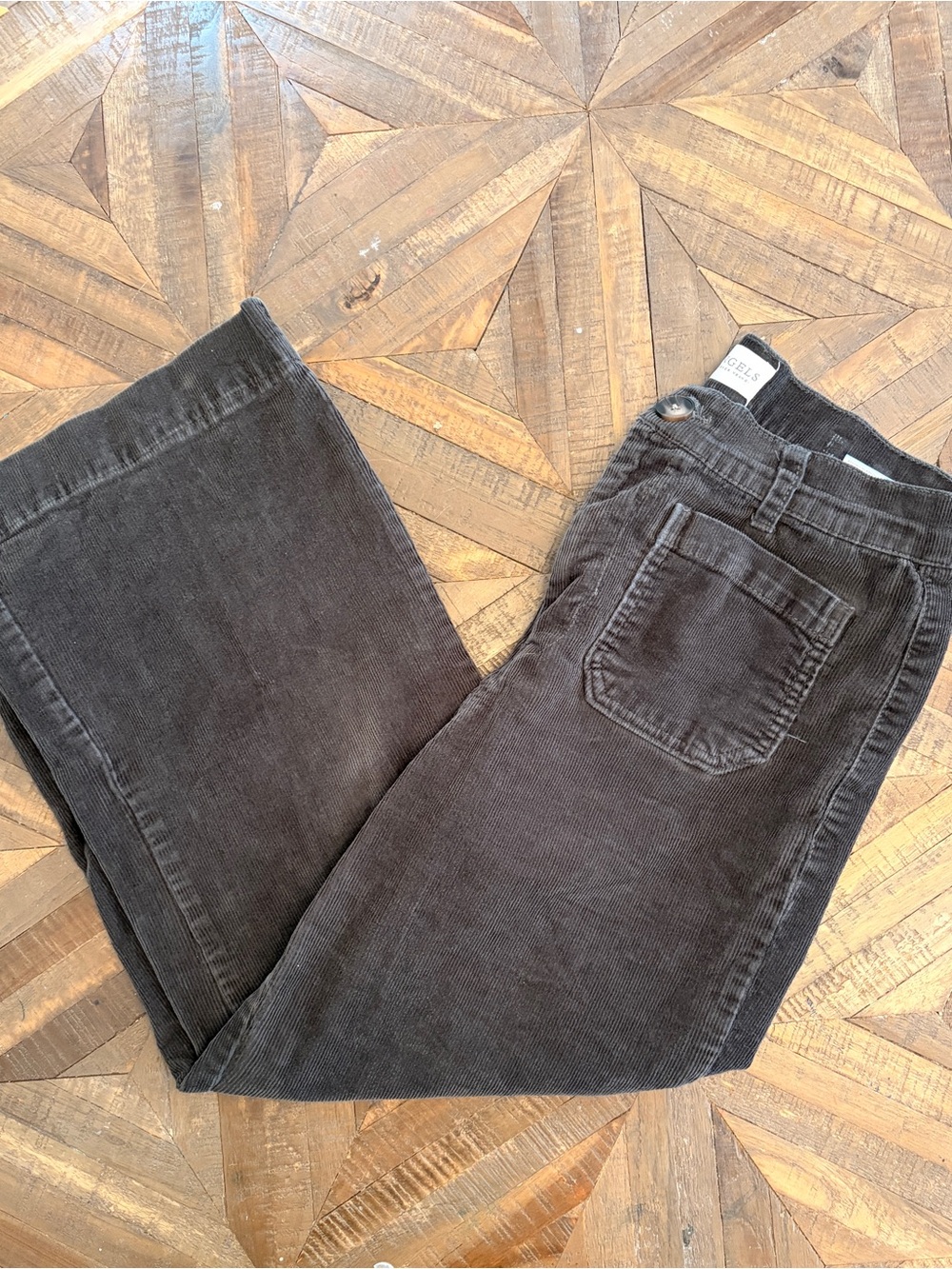 Angels Forever Young – Brown Corduroy Cropped Wide Leg Pants - size 12